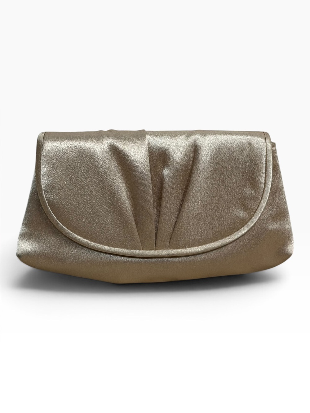 Vintage La Regale Gold Satin Evening Clutch Shoulder Bag Convertible Formal Purs